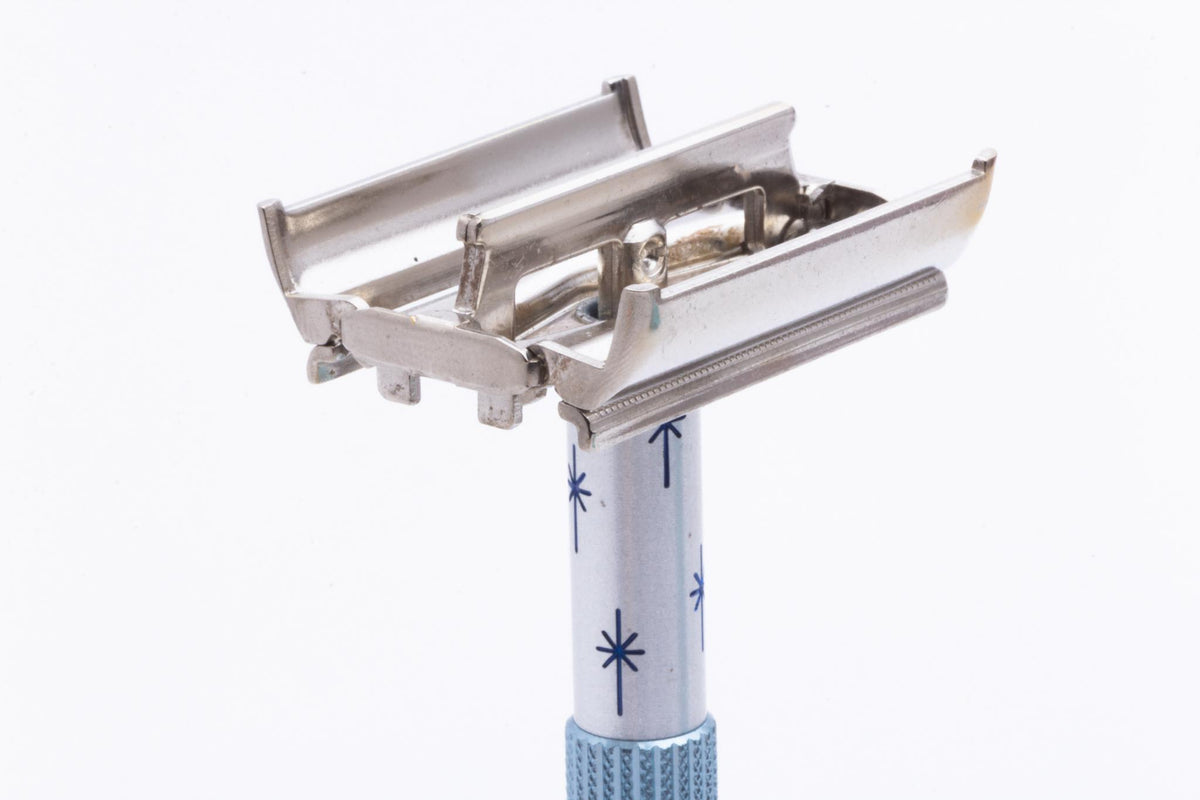 Gillette Razor Stars 1969 O1 Lady Gillette Blue Star DE Safety Razor Set | Original Conditi ...