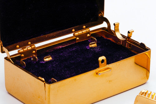 1920's Gillette New Improved Chippendale Razor Set 24K Gold Revamp