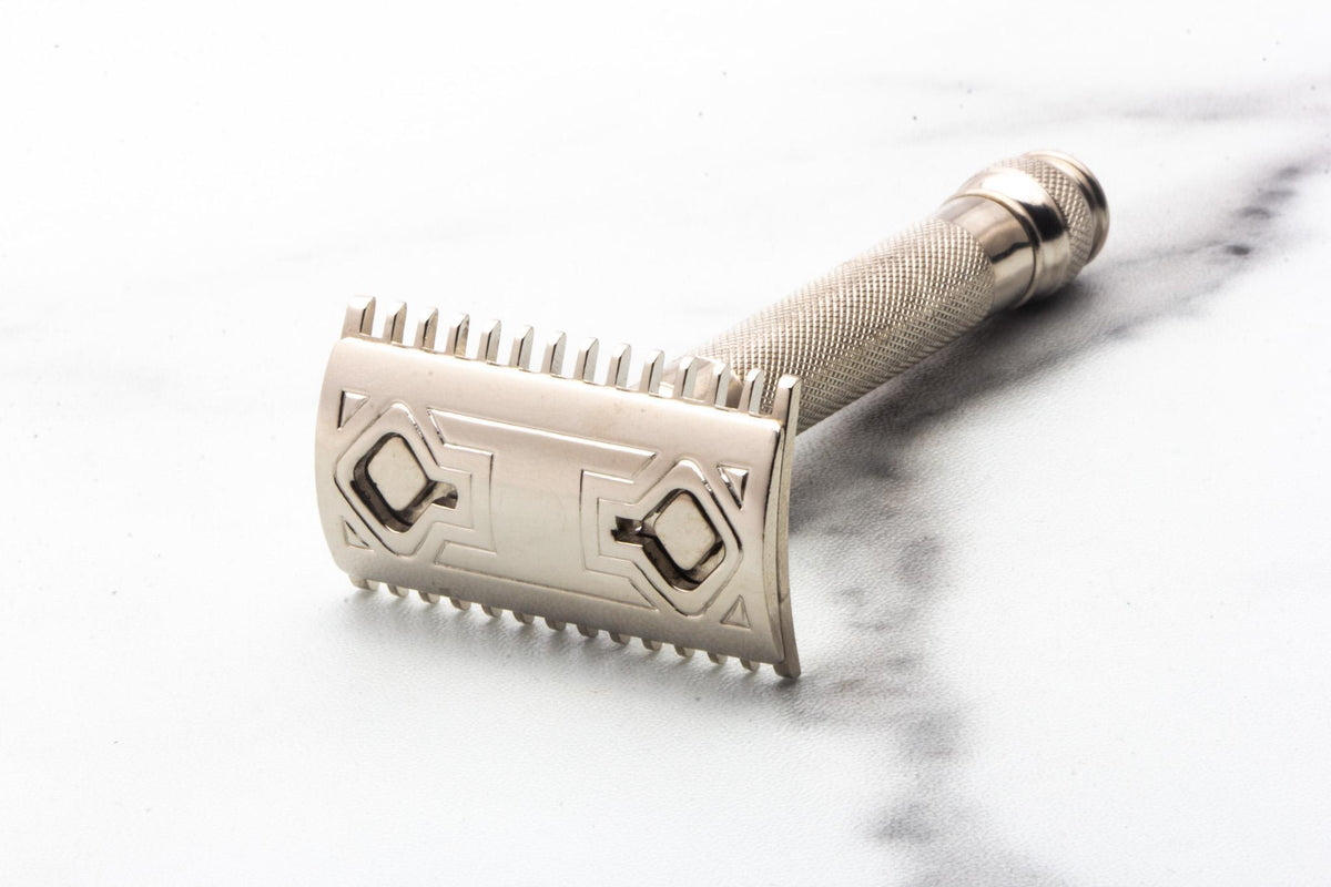 1930's Gillette Goodwill Short Comb Ball End Double Edge Safety Razor | Factory Nickel Revamp