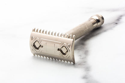 1930's Gillette Goodwill Short Comb Ball End Double Edge Safety Razor | Factory Nickel Revamp