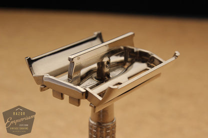 Gillette 1957 C3 Flair Tip Super Speed Safety Razor * Nickel REVAMPED