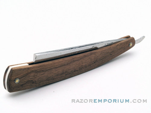 9/16" E. Wiggins Straight Razor w/ Black Walnut Scales
