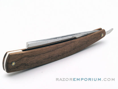 9/16" E. Wiggins Straight Razor w/ Black Walnut Scales