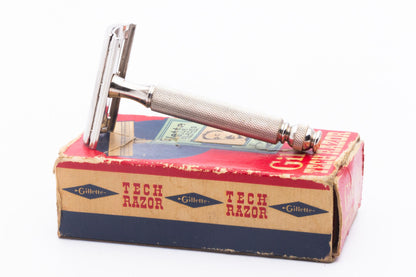 1978 Y2 Gillette Ball End Tech DE Razor Set | Original Condition