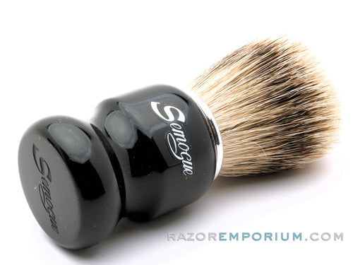 Semogue Torga-C5 Texugo Silvertip Badger Shaving Brush (Jet Black)