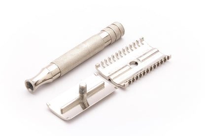 1930's Gillette Canadian NEW Long Comb Double Edge Safety Razor | Factory Nickel Revamp