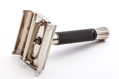 1972 Gillette Black Handle Super Speed Safety Razor With Case & Gillette Blades | S3