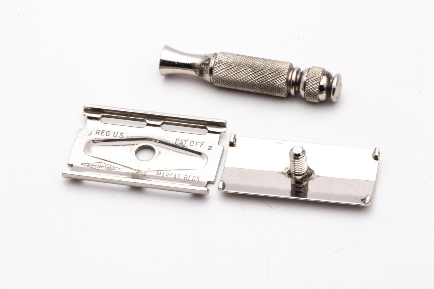 1964 J2 Gillette Ball End Travel Safety Razor Set | Original Condition