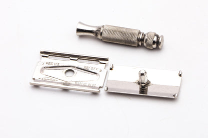 1964 J2 Gillette Ball End Travel Safety Razor Set | Original Condition