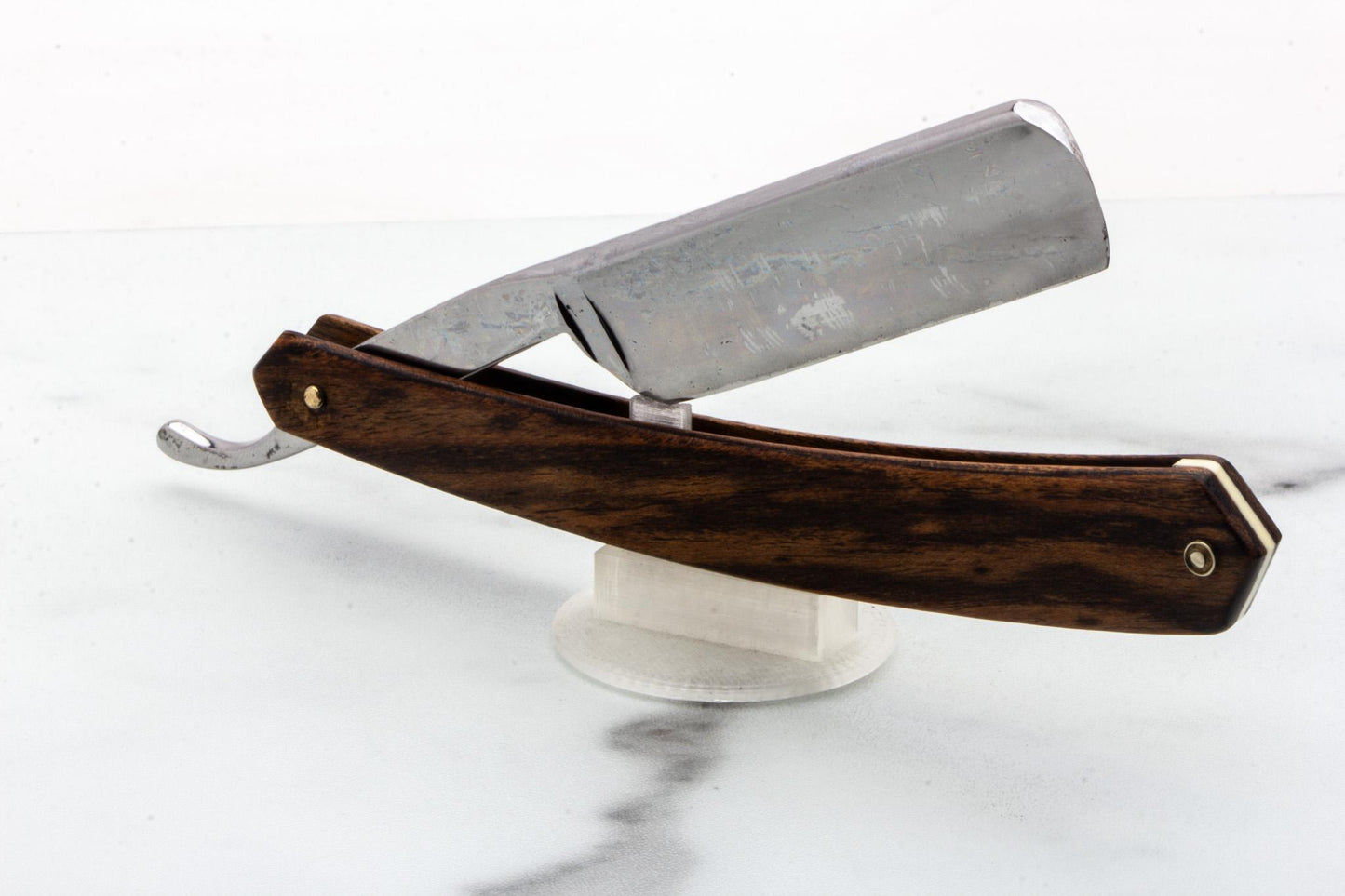 5/8" Restored Ralf Aust Straight Razor With Wood Scales