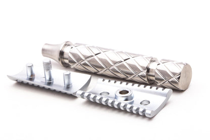 Unbranded Slant Double Edge Safety Razor With Heavy Knurling