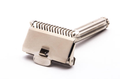 1920's Gem 1912 Style Single Edge Safety Razor | Factory Nickel Revamp