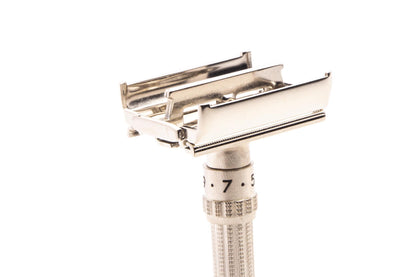 1961 G4 Gillette Slim Adjustable Double Edge TTO Safety Razor  | Factory Nickel Revamp