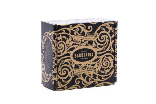 Antiga Barbearia de Bairro Porcelain Shaving Cup Essentials (Black & Gold)