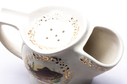 Vintage Ceramic Fish Shaving Scuttle