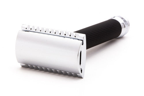 Edwin Jagger DE86RC-14BL Black Rubber Coated Handle Chrome Plated Safety Razor #4