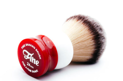 Fine Accoutrements | Stout Angel Hair Red & White Shave Brush