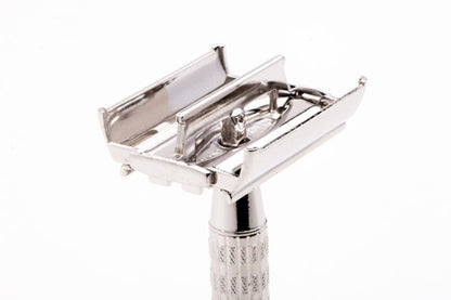 1957 C2 Gillette Red Tip Heavy Super Speed Safety Razor | Rhodium Revamp