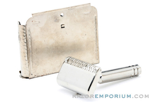 1930's Gem Minute Man Metal Wall Hanger with Single Edge Razor
