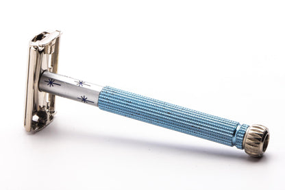 1970 P1 Gillette Lady Blue Star DE Safety Razor | Original Condition