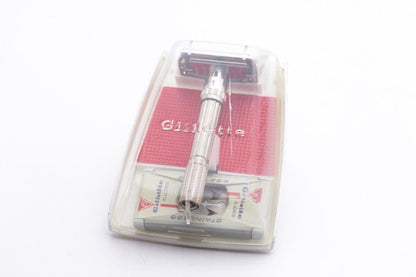 1965 Gillette Slim Adjustable Double Edge Safety Razor Set K3