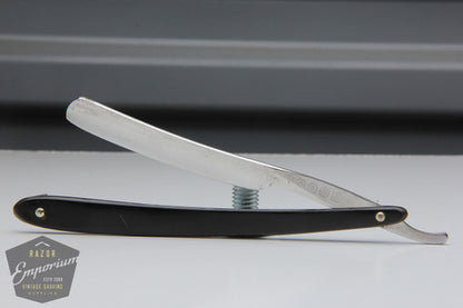 7/16" Hollow Grind Straight Razor w/ Black Horn Scales