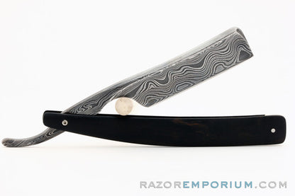 6/8" T3 Straight Razor w/ Original Black Acrylic Scales