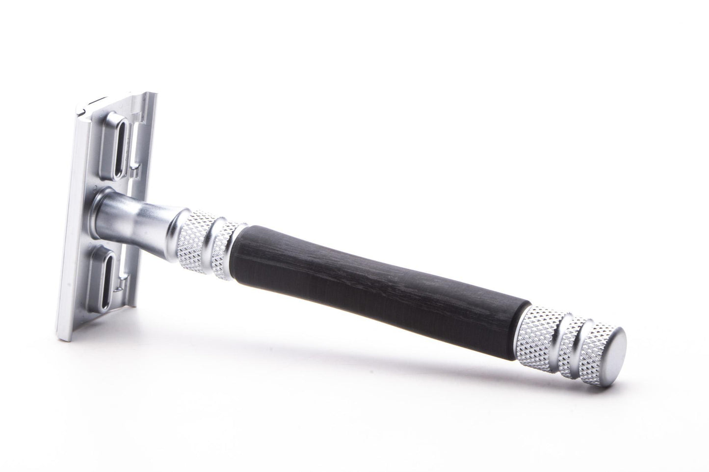Feather WS-D2S Stainless Steel/Wood Double Edge Safety Razor with Stand