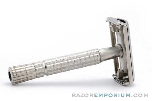 1955 Gillette Flair Tip DE Super Speed Safety Razor A1 Factory Nickel Revamp