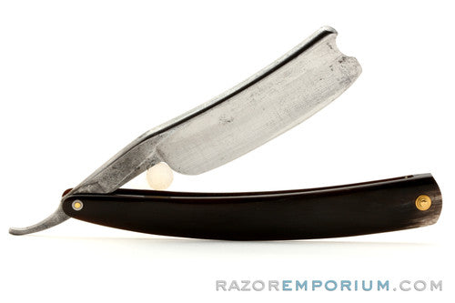 15/16" Wade & Butcher "For Barber's Use" Straight Razor w/ Black Horn Scales | Sheffield, England