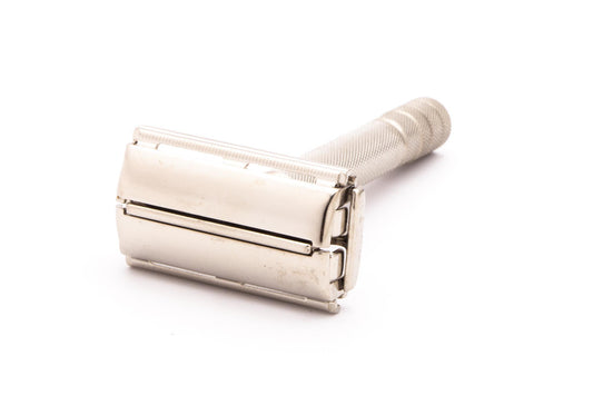 1953 Y4 Gillette Double Edge Super Speed Safety Razor | Factory Nickel Revamp