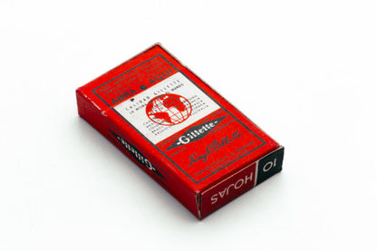 Especial 10 Gillette Delgada Thin - Made in Argentina - Double Edge Razor Blades