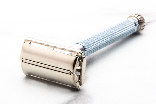 1966  L1 Gillette Blue Star Lady Double Edge Safety Razor | Factory Nickel Revamp