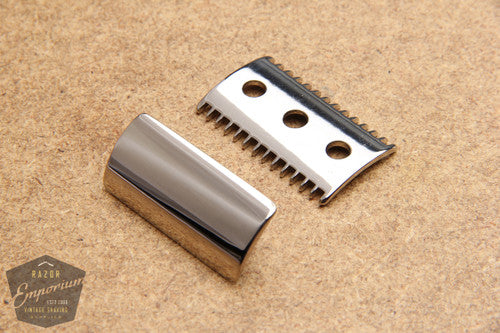 Gillette 1910's Old Type Cap & Guard *** Nickel REVAMPED – Razor Emporium