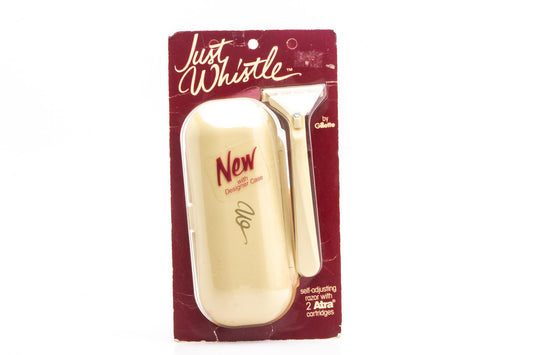 Gillette Just Whistle Self Adjustable Twin Blade Razor with Designer Case | New Old Stock