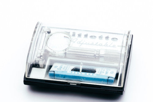 1958 Gillette Fatboy Adjustable Double Edge Razor Set D4