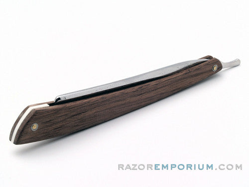 4/8''  Klas Tornblom Faux Frameback Straight Razor w/ Black Walnut Scales