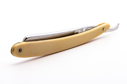 5/8" Vintage Restored Excello Straight Razor with Faux Ivory Scales