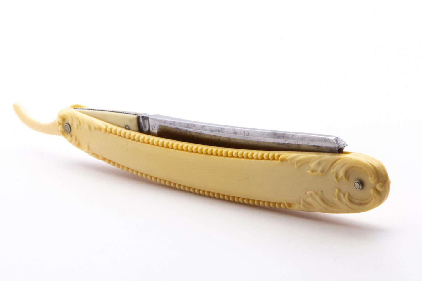 Unbranded Vintage Restored Straight Razor with Faux Ivory Scales