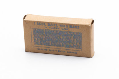 1939-47 WWII Gillette Contract DE Safety Razor Case with Shipper