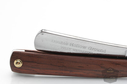 5/8" Muschel German Hollow Ground Straight Razor Wooden Scale