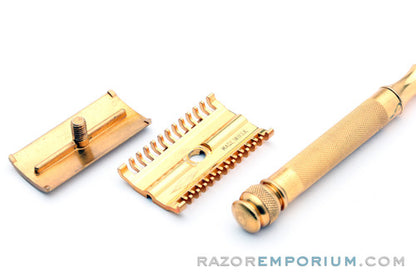 1930's Gillette Long Comb NEW Ball End DE Razor | Palmolive Set