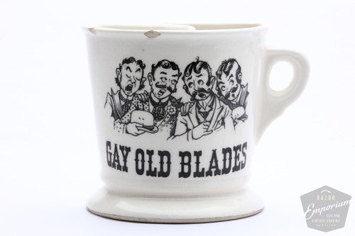 Gay Old Blades Ceramic Shaving Mug - Goms of California