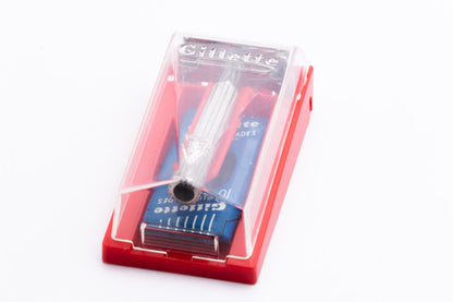 1958 Gillette TV Super Speed Razor with  Red Case - D1