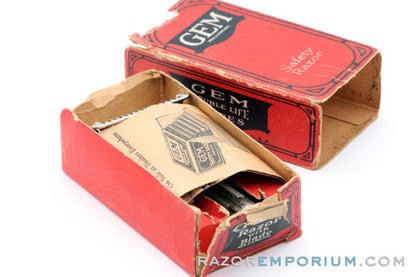 1930's Gem 1912 Damaskeene Style Single Edge Safety Razor Set