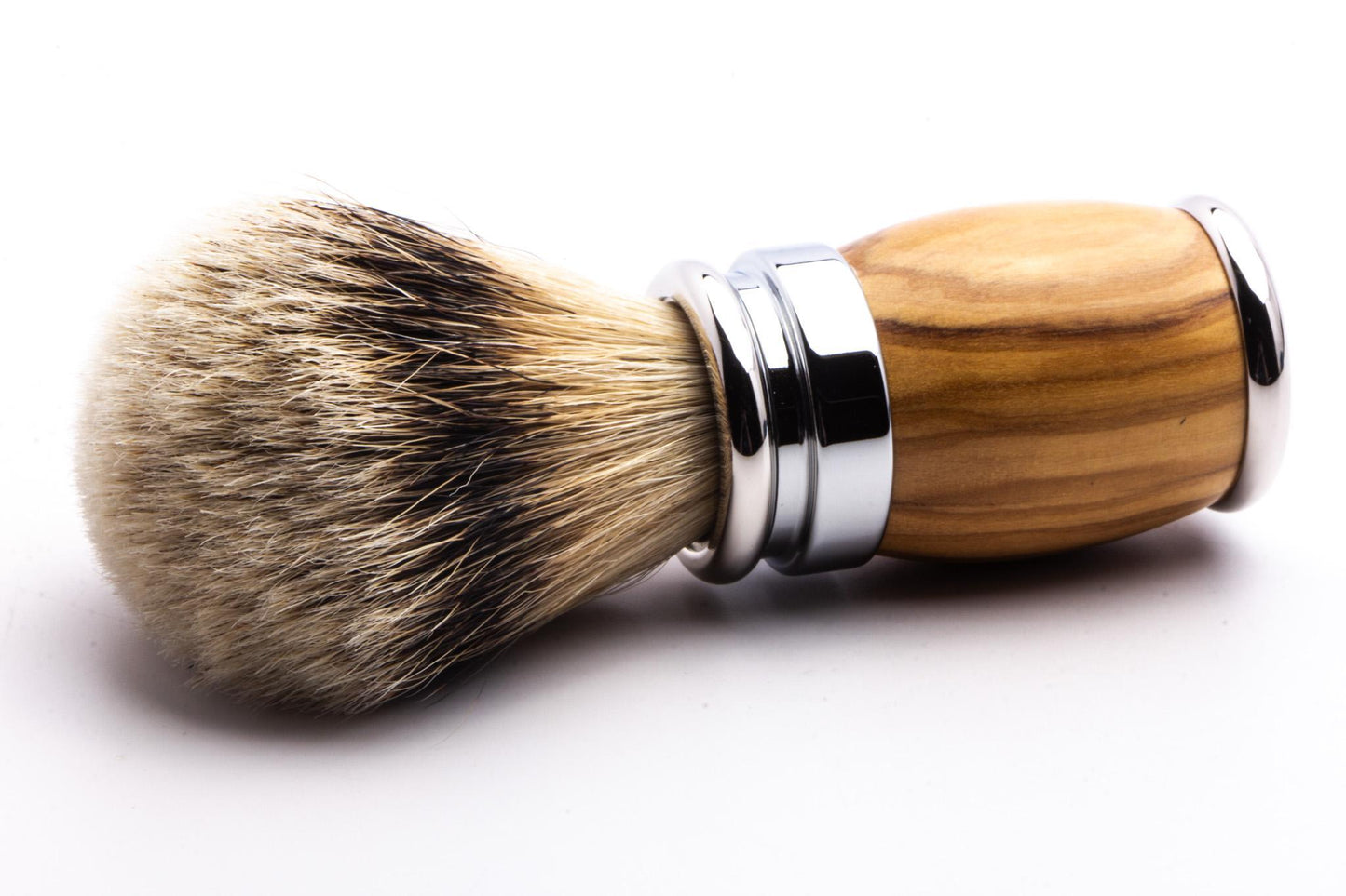 Plisson 1808 | Olive Wood & High Mountain White Badger Shaving Brush