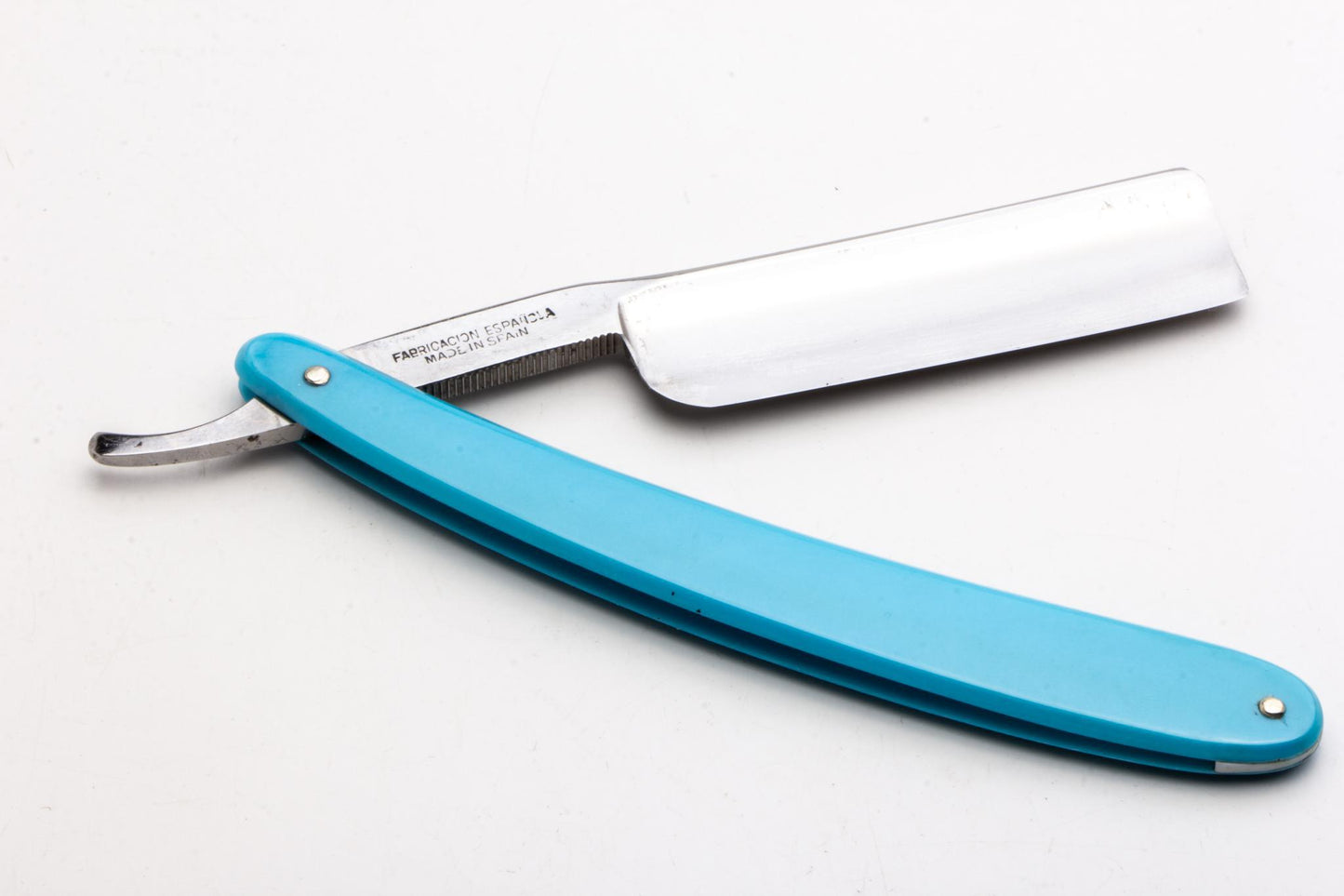 7/8" Filarmonica "Doble Temple" #14 Blue&Red Straight Razor w/ Coffin | Spain