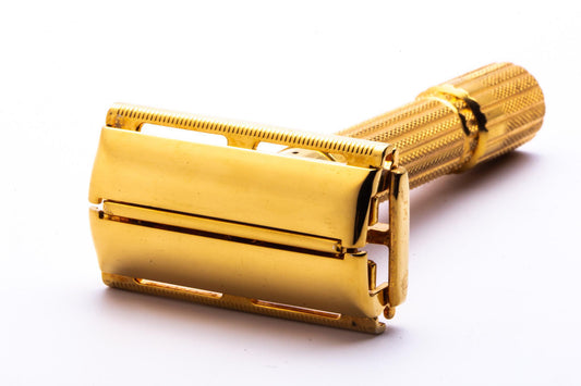 1959 E2 Gillette Fatboy Adjustable TTO Double Edge Safety Razor | 24K Gold Revamp