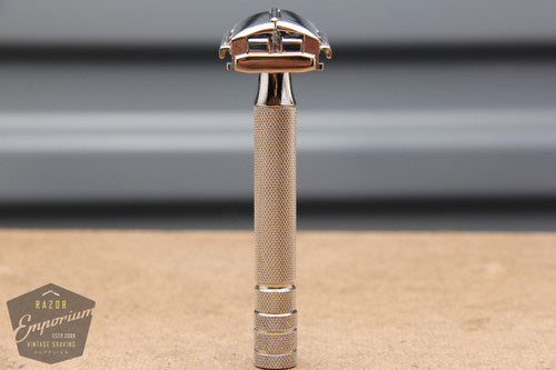 Gillette 1953 Notched Super Speed Safety Razor * Nickel REVAMPED Y3