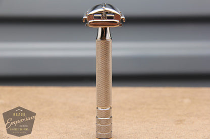 Gillette 1953 Notched Super Speed Safety Razor * Nickel REVAMPED Y3